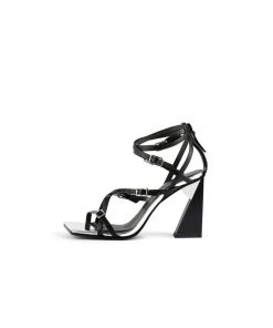 Jady Rose JadyRose | CHARLI Black Cross Straps Leather Heel 11 Jady Rose JadyRose | CHARLI Black Cross Straps Leather Heel