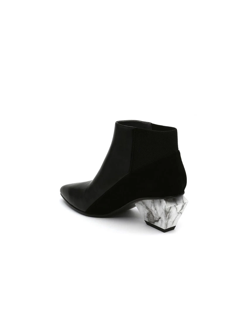 Jady Rose JadyRose | Structural-Heel Leather Bootie - Black 6 Jady Rose JadyRose | Structural-Heel Leather Bootie - Black