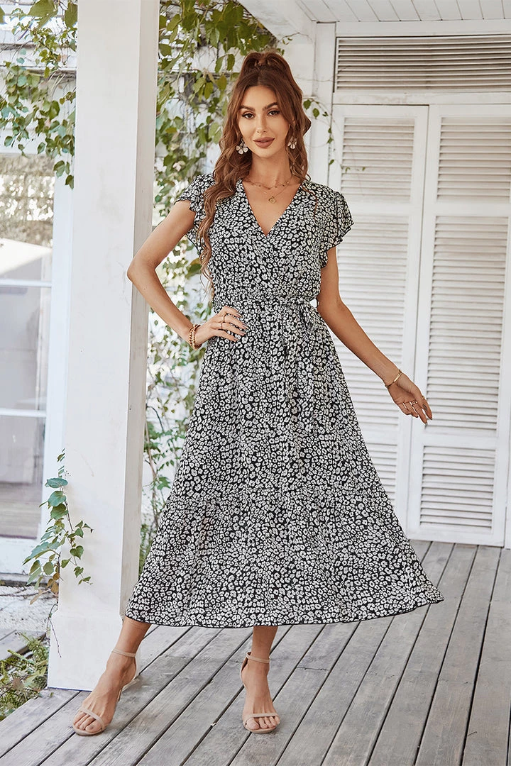 DY MARNIE MIDI DRESS - BLACK PRINT NEW ARRIVALS 5 DY MARNIE MIDI DRESS - BLACK PRINT NEW ARRIVALS