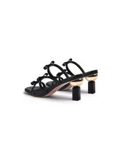 Jady Rose JadyRose | Isora Triple Bow Strap Heel Pump - Black