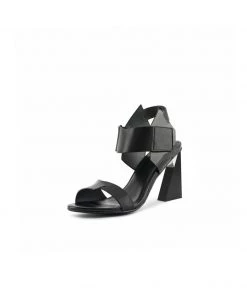 Jady Rose JADYROSE | CHESKA BLACK LEATHER HEEL New In Shoes