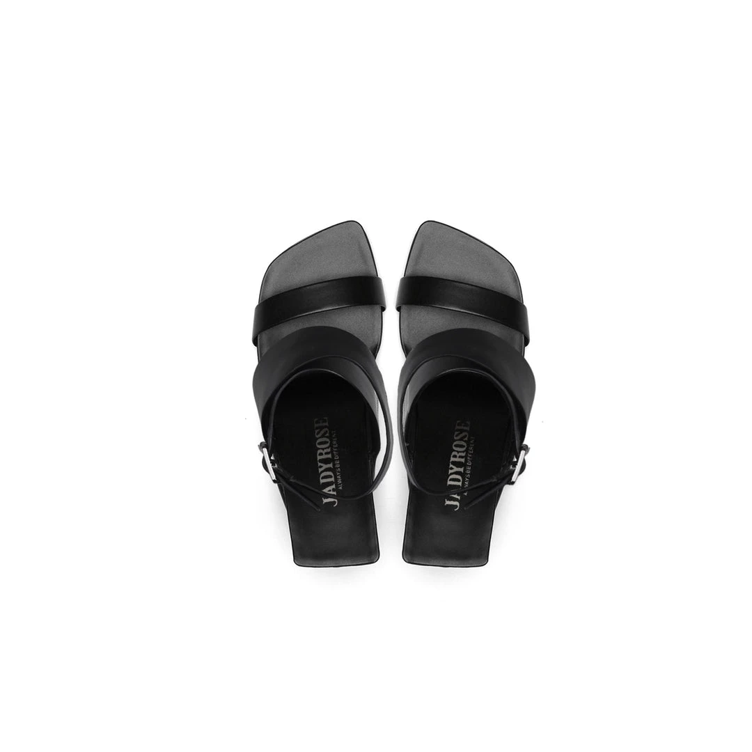 Jady Rose S/S 2022 Twist Strap Open-Heel Leather Slide Sandal - JadyRose 9 Jady Rose S/S 2022 Twist Strap Open-Heel Leather Slide Sandal - JadyRose