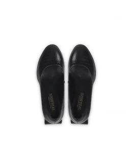 Jady Rose NEW ARRIVALS JadyRose | Open Triangle-Heel Leather Pump - Black