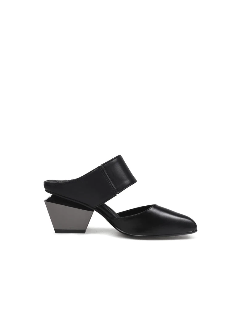 Jady Rose JadyRose | TINA Geometric Heel Black Leather Sandal New In Shoes 4 Jady Rose JadyRose | TINA Geometric Heel Black Leather Sandal New In Shoes