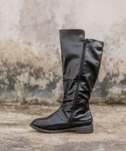 AL New In Shoes En Bloom | Side-Pocket Slouchy Long Boot - Black