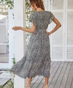 DY MARNIE MIDI DRESS - BLACK PRINT NEW ARRIVALS 11 DY MARNIE MIDI DRESS - BLACK PRINT NEW ARRIVALS