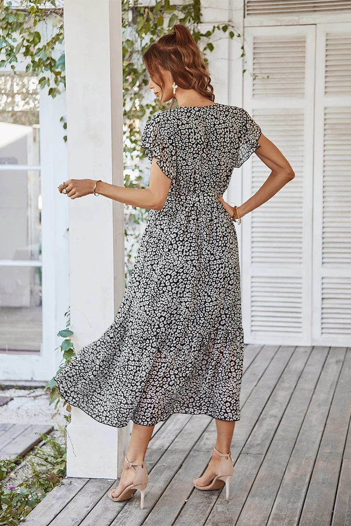 DY MARNIE MIDI DRESS - BLACK PRINT NEW ARRIVALS 6 DY MARNIE MIDI DRESS - BLACK PRINT NEW ARRIVALS