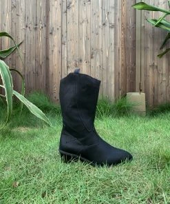 YL En Bloom | Black Pull-Tab Cowboy Knee Boots 13 YL En Bloom | Black Pull-Tab Cowboy Knee Boots