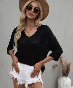 MY CAUGHT KNIT TOP - BLACK NEW ARRIVALS 11 MY CAUGHT KNIT TOP - BLACK NEW ARRIVALS