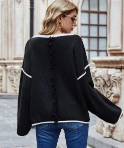 MY Smaibulun | STEPHANIE Black Widen Neckline Knit Pullover 11 MY Smaibulun | STEPHANIE Black Widen Neckline Knit Pullover