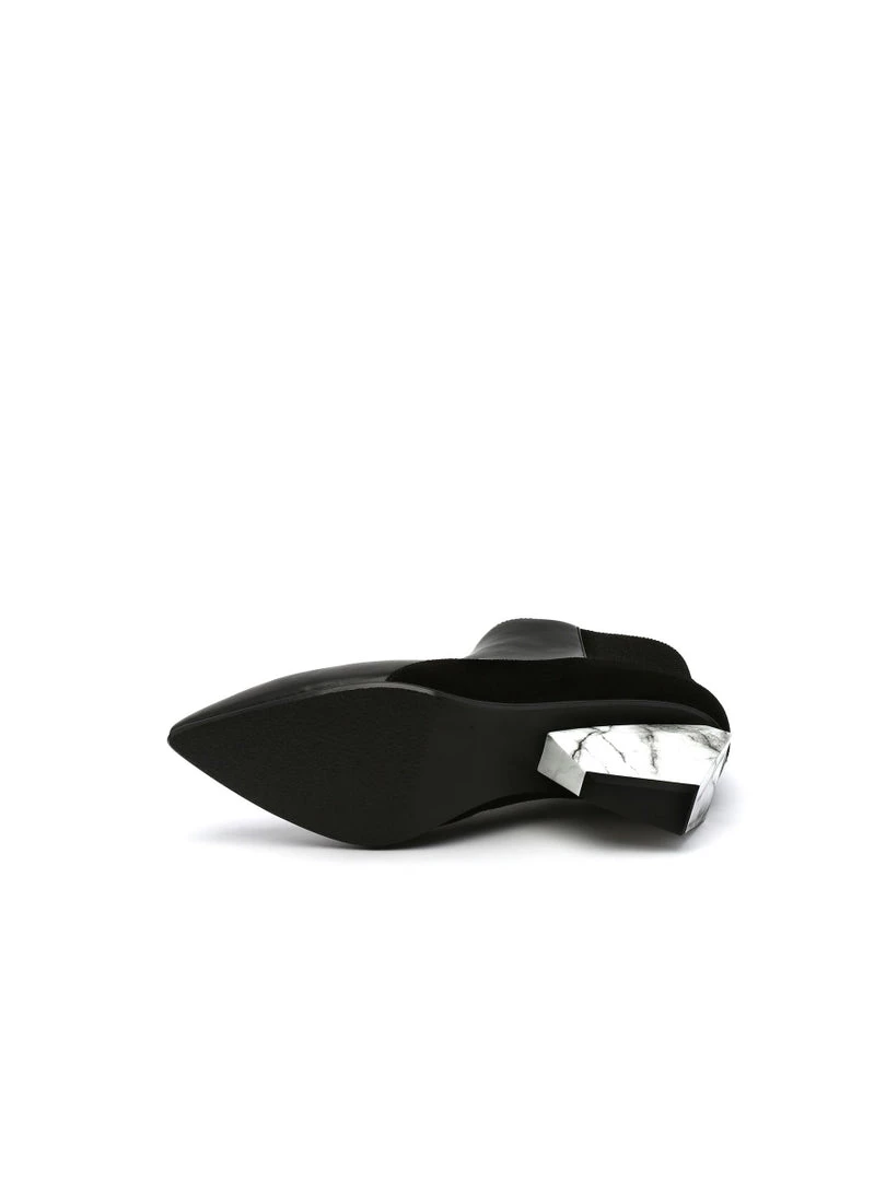 Jady Rose JadyRose | Structural-Heel Leather Bootie - Black 7 Jady Rose JadyRose | Structural-Heel Leather Bootie - Black