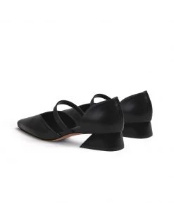 Jady Rose JadyRose | Strap-Detail Leather D'Orsay Pump Black