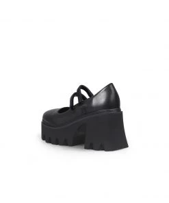 Jady Rose NEW ARRIVALS JadyRose | FILO Chunky Heel Black Leather Mary Jane
