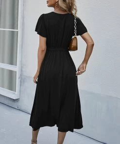 DY IOLANA Midi Dress - Black