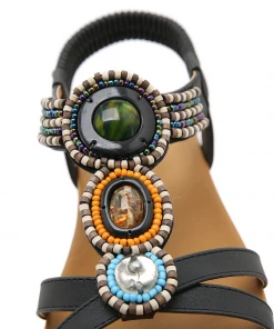 SIKETU | BLACK STONE-EMBELLISHED SANDAL NEW ARRIVALS 11 SIKETU | BLACK STONE-EMBELLISHED SANDAL NEW ARRIVALS