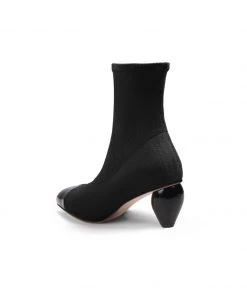 Jady Rose JadyRose | Mid-Heel Stretch Upper Sock Boot -Black 11 Jady Rose JadyRose | Mid-Heel Stretch Upper Sock Boot -Black