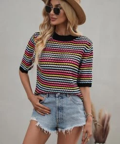 MY BEE CROCHET KNIT TOP - BLACK 11 MY BEE CROCHET KNIT TOP - BLACK