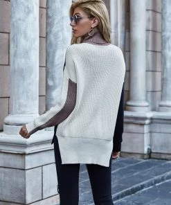 MY Smaibulun | ROSAFA Turtleneck Black White Contrasting Knit Jumper New In Clothing