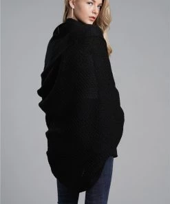 MY Smaibulun | Black Batwing Easy On Cardigan