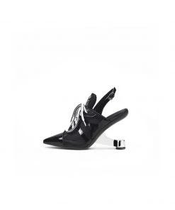 Jady Rose New In Shoes JadyRose | Calculated Tongue Black Leather Slingback 12 Jady Rose New In Shoes JadyRose | Calculated Tongue Black Leather Slingback