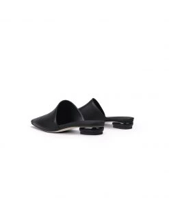 Jady Rose NEW ARRIVALS JadyRose | Sharp Toe Classic Leather Mule - Black