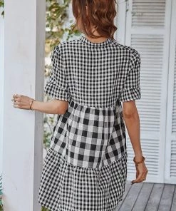 DY NEW ARRIVALS GENISTA French Doll Mini Dress - Black