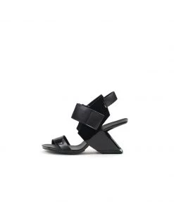 Jady Rose JADYROSE | TASH SLINGBACK BLACK LEATHER HEEL New In Shoes
