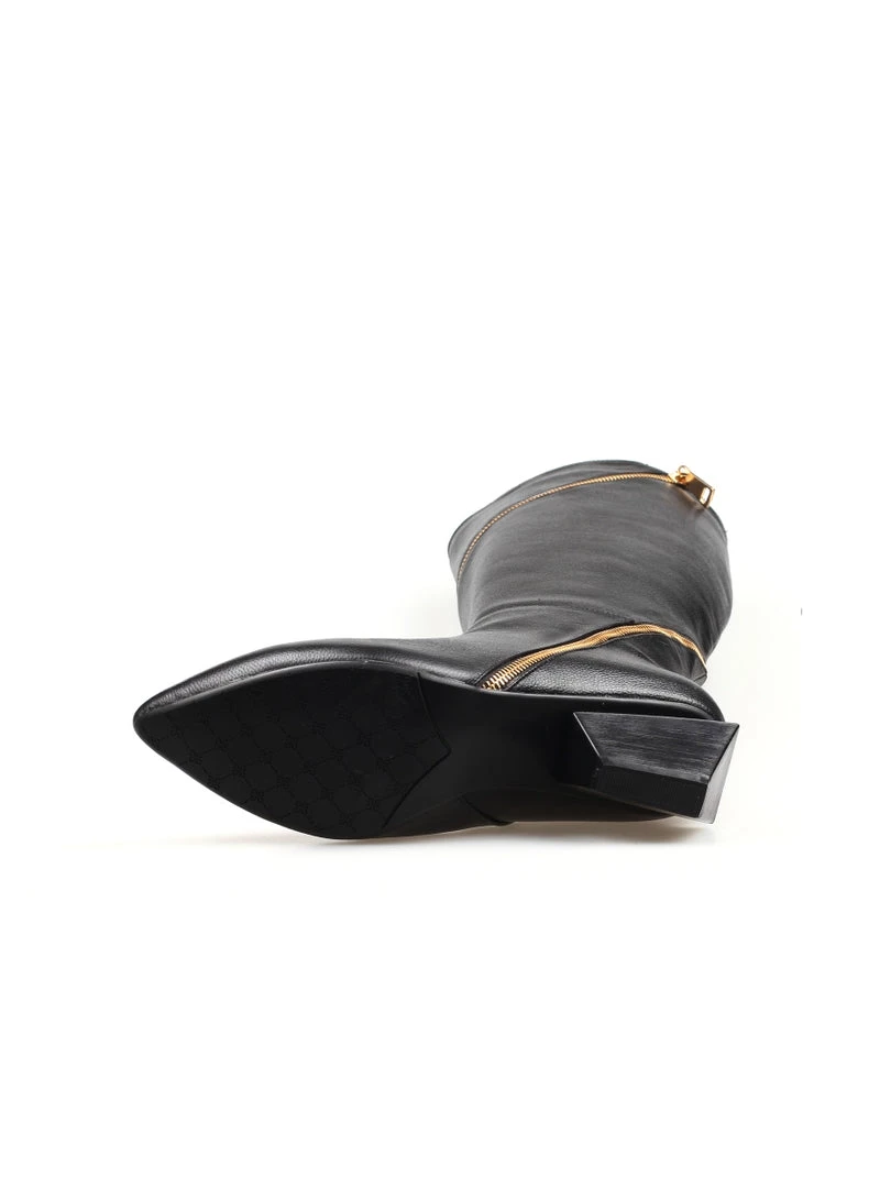 Jady Rose New In Shoes JadyRose | Black Round Side-Zip Knee-Hight Boot 7 Jady Rose New In Shoes JadyRose | Black Round Side-Zip Knee-Hight Boot