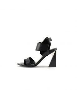 Jady Rose JADYROSE | CHESKA BLACK LEATHER HEEL New In Shoes