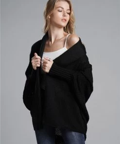 MY Smaibulun | Black Batwing Easy On Cardigan