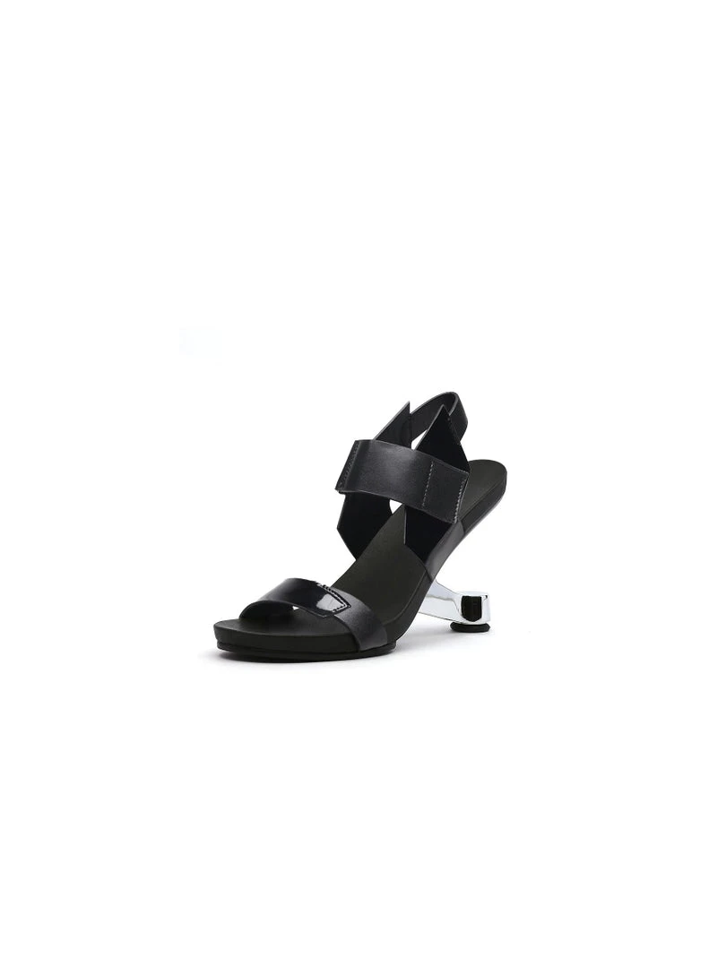 Jady Rose JADYROSE | TASH BLACK LEATHER ELEVATOR HEEL SANDAL New In Shoes 7 Jady Rose JADYROSE | TASH BLACK LEATHER ELEVATOR HEEL SANDAL New In Shoes