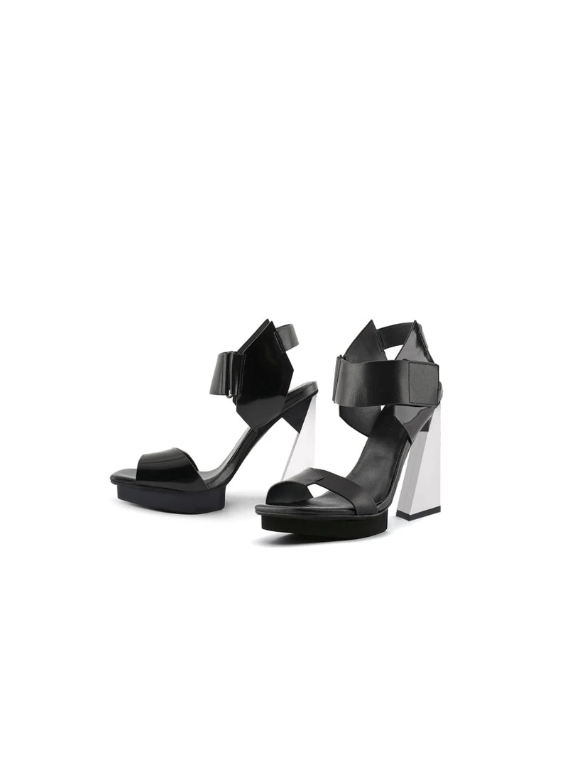 Jady Rose JADYROSE | TIKOYA BLACK LEATHER HEEL 7 Jady Rose JADYROSE | TIKOYA BLACK LEATHER HEEL
