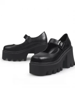 Jady Rose JadyRose | Classic Chunky Heel Platform Mary Jane - Black