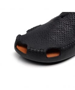 GLF Maibulun | Perforated Cut-Out Genuine Leather Mule - Black NEW ARRIVALS 15 GLF Maibulun | Perforated Cut-Out Genuine Leather Mule - Black NEW ARRIVALS