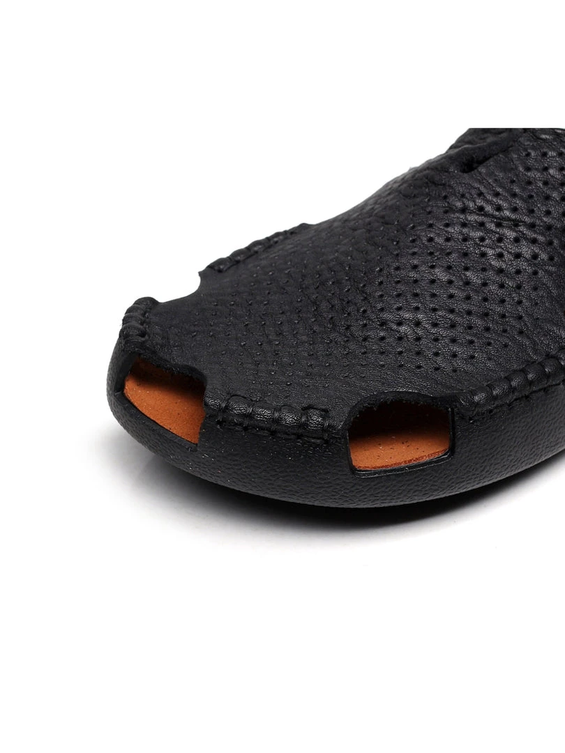 GLF Maibulun | Perforated Cut-Out Genuine Leather Mule - Black NEW ARRIVALS 8 GLF Maibulun | Perforated Cut-Out Genuine Leather Mule - Black NEW ARRIVALS