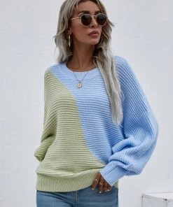 MY Smaibulun | GRANIA Batwing Sleeve Color Block Knit Sweater New In Clothing 9 MY Smaibulun | GRANIA Batwing Sleeve Color Block Knit Sweater New In Clothing