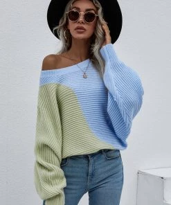 MY Smaibulun | GRANIA Batwing Sleeve Color Block Knit Sweater New In Clothing 10 MY Smaibulun | GRANIA Batwing Sleeve Color Block Knit Sweater New In Clothing