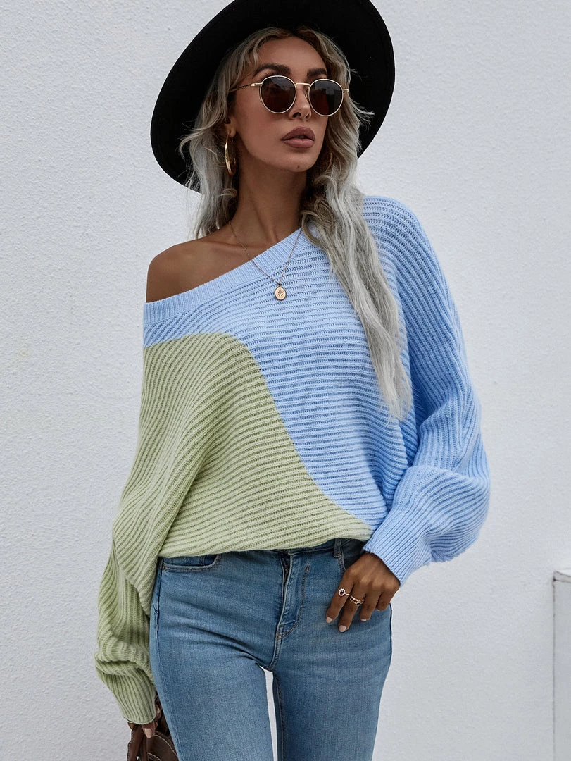 MY Smaibulun | GRANIA Batwing Sleeve Color Block Knit Sweater New In Clothing 6 MY Smaibulun | GRANIA Batwing Sleeve Color Block Knit Sweater New In Clothing