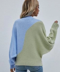 MY Smaibulun | GRANIA Batwing Sleeve Color Block Knit Sweater New In Clothing 13 MY Smaibulun | GRANIA Batwing Sleeve Color Block Knit Sweater New In Clothing