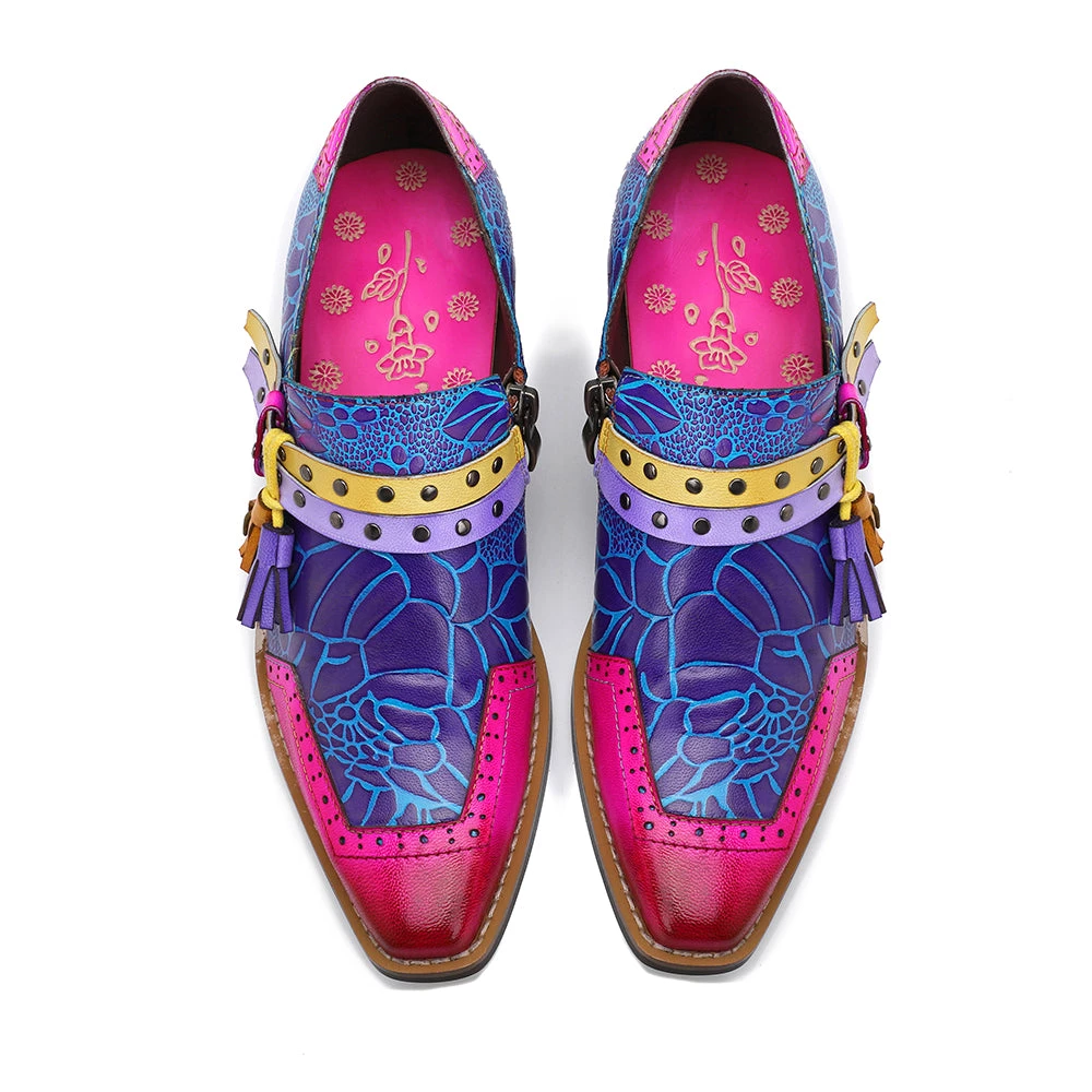 NEW ARRIVALS SOFFIA | Flower-Accent Genuine Leather Booties Oxford Shoes 6 NEW ARRIVALS SOFFIA | Flower-Accent Genuine Leather Booties Oxford Shoes