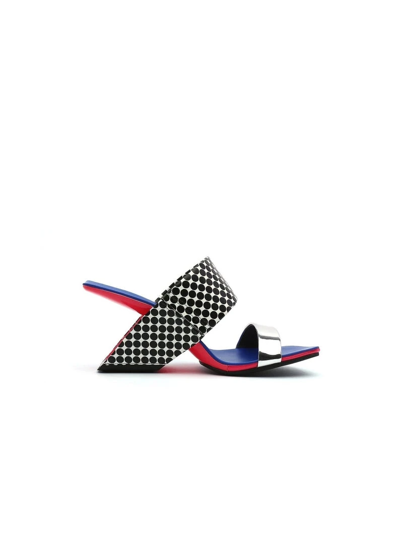 Jady Rose NEW ARRIVALS JadyRose | Signature Open-Heel Leather Slide Sandal - Blue Polka Dot 3 Jady Rose NEW ARRIVALS JadyRose | Signature Open-Heel Leather Slide Sandal - Blue Polka Dot