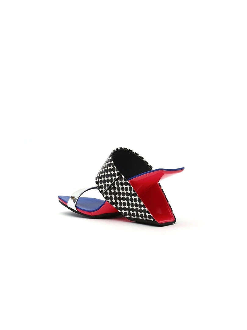Jady Rose NEW ARRIVALS JadyRose | Signature Open-Heel Leather Slide Sandal - Blue Polka Dot 4 Jady Rose NEW ARRIVALS JadyRose | Signature Open-Heel Leather Slide Sandal - Blue Polka Dot