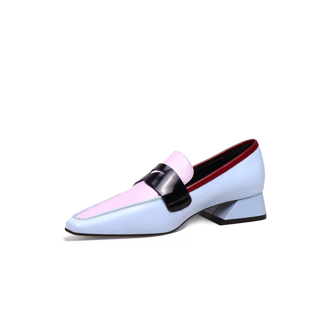 Jady Rose JadyRose | Trapezoid Block Heel Princess Kate Leather Loafer Shop Sandals 2 Jady Rose JadyRose | Trapezoid Block Heel Princess Kate Leather Loafer Shop Sandals