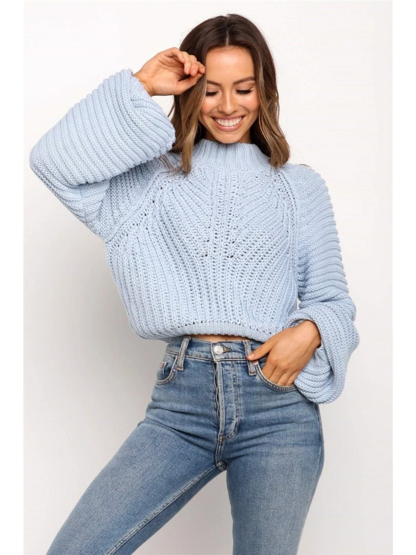 MY Smaibulun | LORINA Blue Lantern Sleeve Knit Top New In Clothing 1 MY Smaibulun | LORINA Blue Lantern Sleeve Knit Top New In Clothing