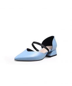 Jady Rose NEW ARRIVALS JadyRose | Strap-Detail Leather D'Orsay Pump Sky Blue 9 Jady Rose NEW ARRIVALS JadyRose | Strap-Detail Leather D'Orsay Pump Sky Blue
