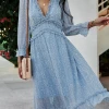 DY ZARNISH MIDI DRESS - SKY BLUE NEW ARRIVALS