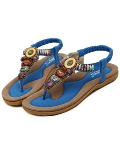SIKETU | BLUE BEADED SANDAL