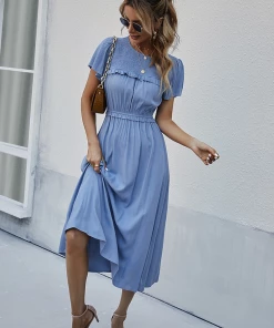 DY IOLANA Midi Dress - Maya Blue