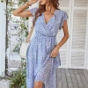 DY MARNIE MIDI DRESS - BLUE PRINT NEW ARRIVALS