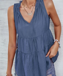 DY New In Clothing TONYA TANK TOP - BLUE